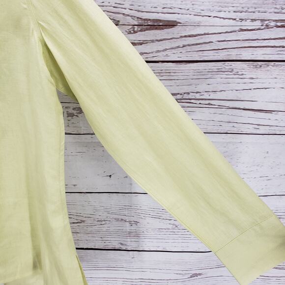 Talbots Women's Pure Irish Linen Button Down Long Sleeve Top Size 10 - Picture 5 of 14